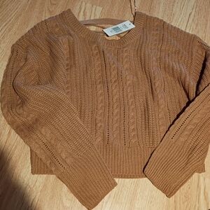 Cable Knit Cedar Ash Sweater Size M